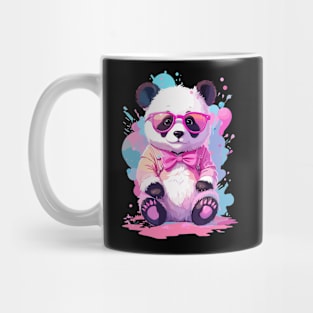 Cute Baby Panda Bear Chibi Style Color Splash Design Mug